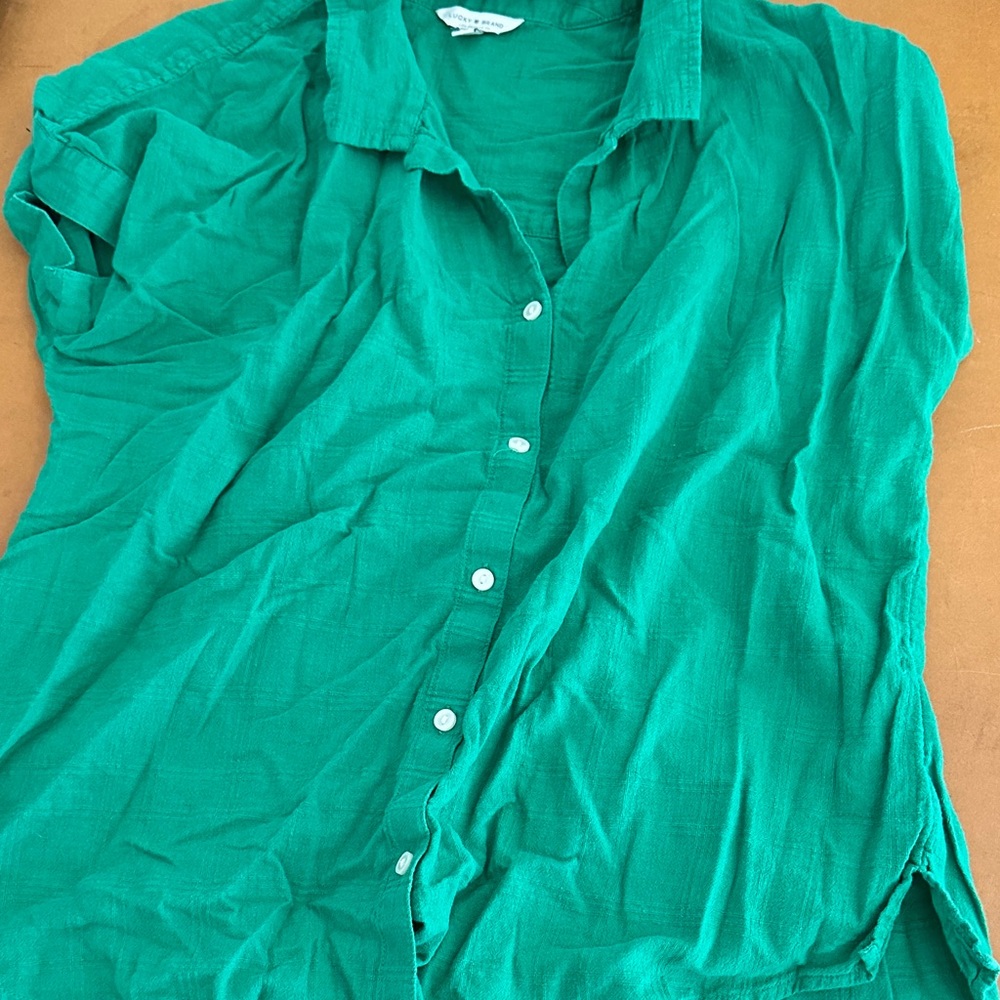Lucky Brand Teal Green Shirt